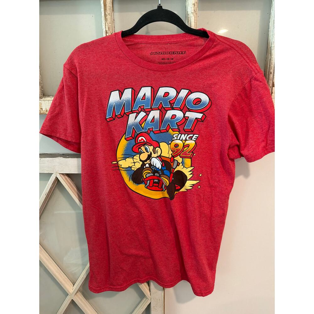 Nintendo Mario Kart size medium “Since '92" red graphic t-shirt tee